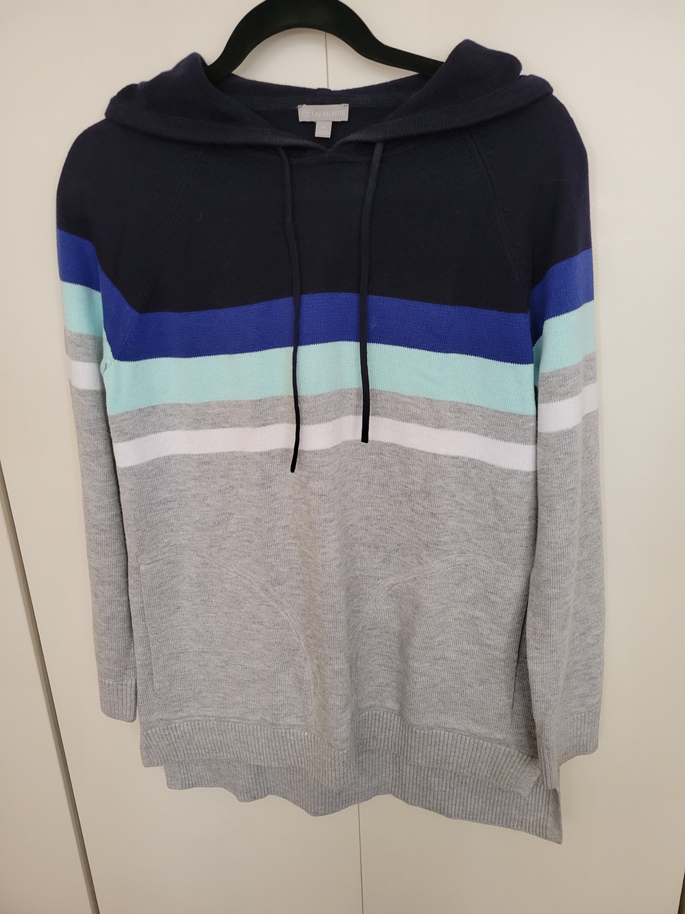 Talbots Womens Crewneck Hooded Sweater in Navy, Royal Blue, Mint & Gray